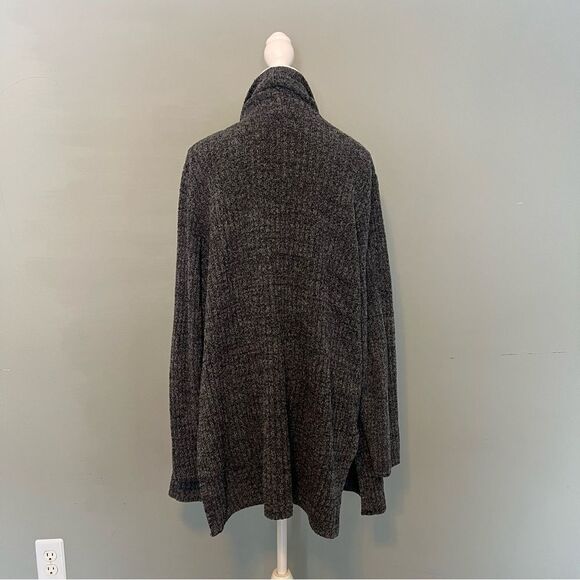 Barefoot Dreams Cozychic Lite Cardigan Pus Size 3X in Charcoal Gray STYLE 494 - Picture 8 of 9
